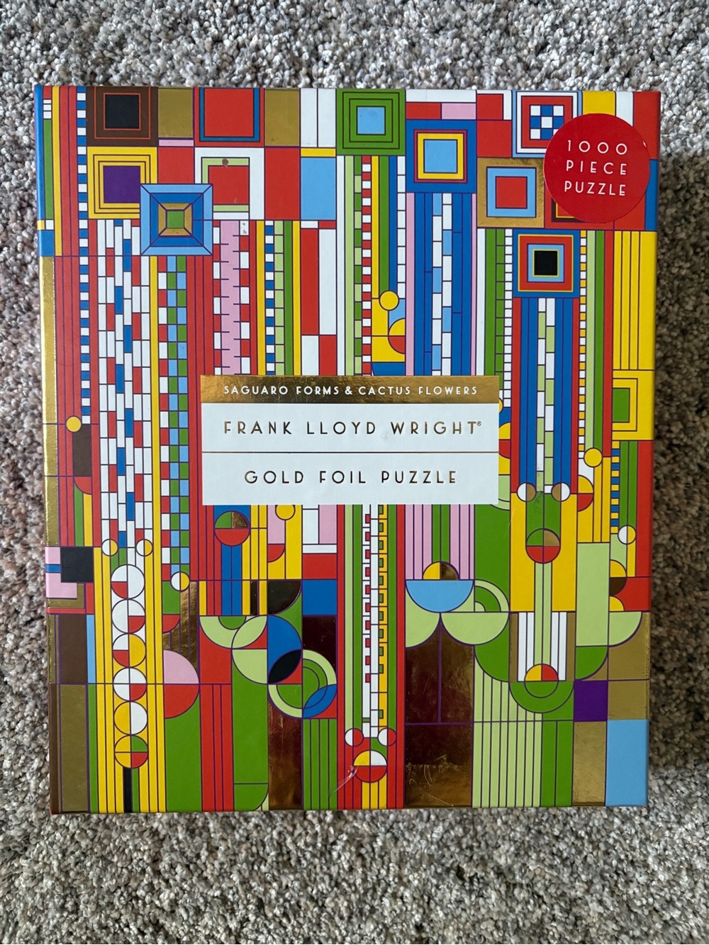 Frank Lloyd Wright Gold Foil Puzzle — Multicolor